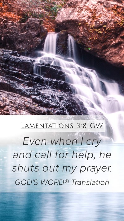 Lamentations 3:8 GW Bible Verse Image