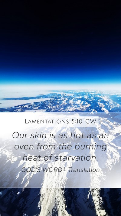 Lamentations 5:10 GW Bible Verse Image