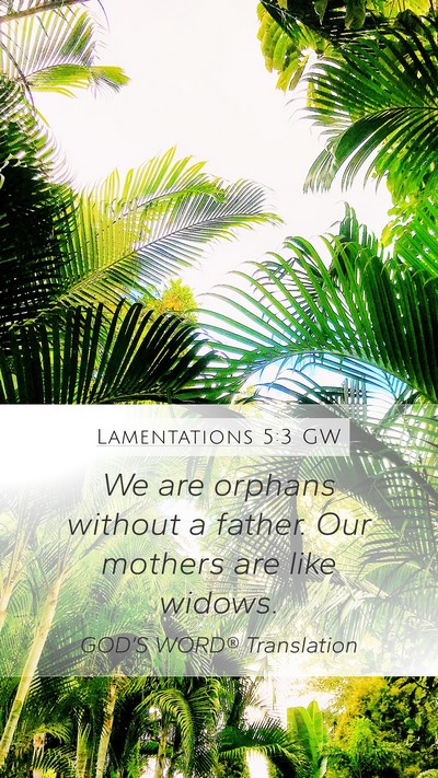 Lamentations 5:3 GW Bible Verse Image