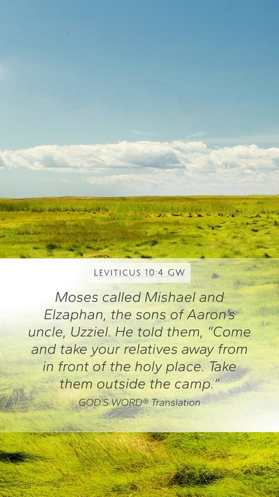 Leviticus 10:4 GW Bible Verse Image