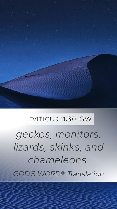 Leviticus 11:30 GW Mobile Phone Wallpaper - geckos, monitors, lizards, skinks, and - Mobile Bible Verse Wallpaper