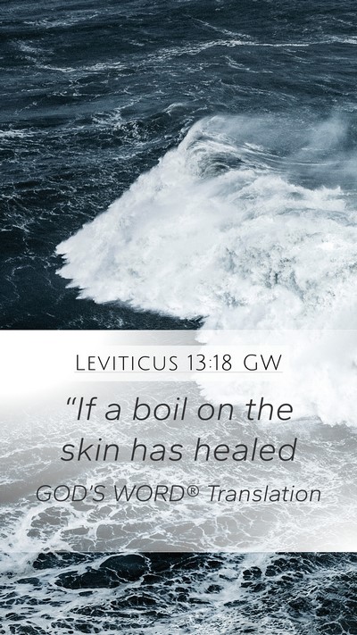 Leviticus 13:18 GW Mobile Phone Wallpaper - “If a boil on the skin has - Mobile Bible Verse Wallpaper