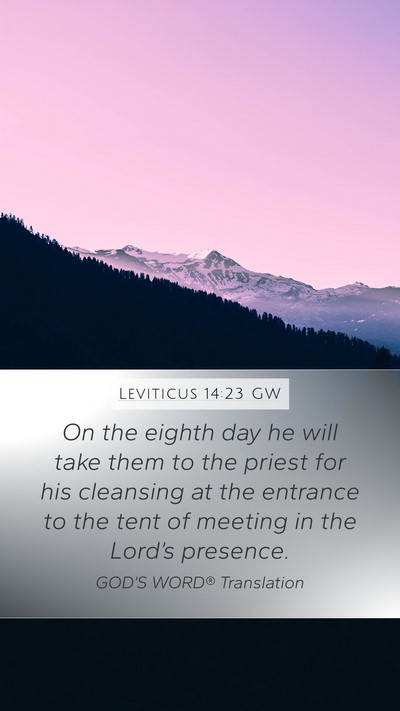Leviticus 14:23 GW Bible Verse Image