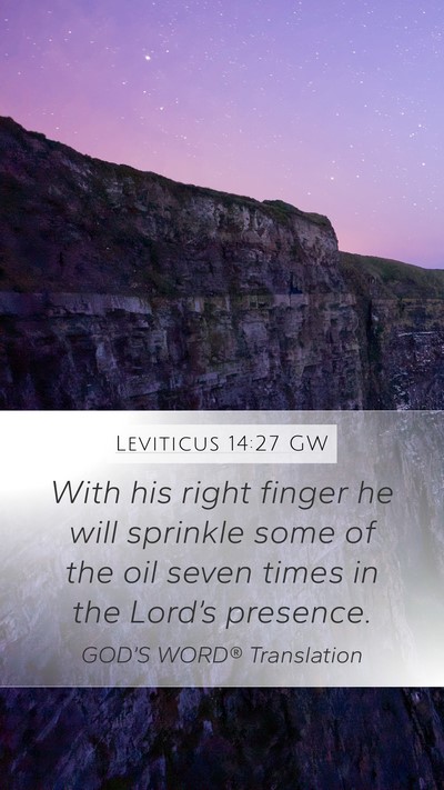 Leviticus 14:27 GW Bible Verse Image