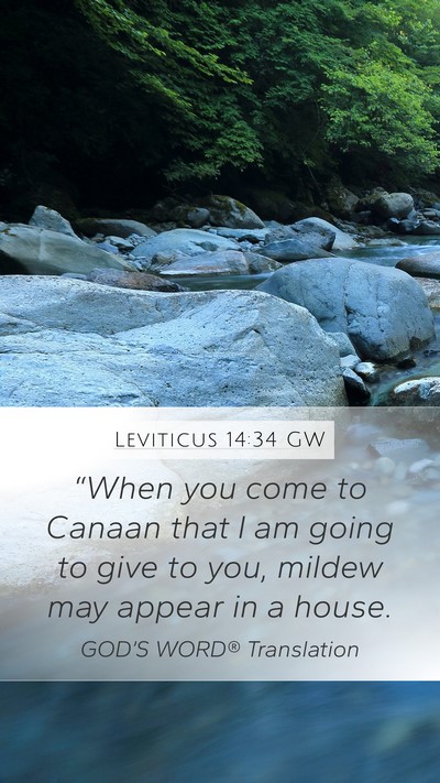 Leviticus 14:34 GW Bible Verse Image