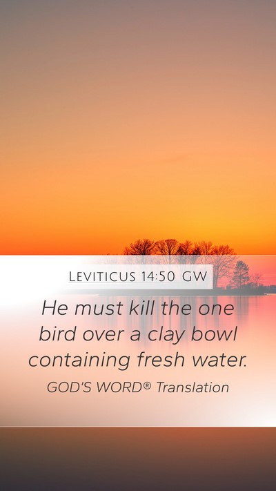 Leviticus 14:50 GW Bible Verse Image
