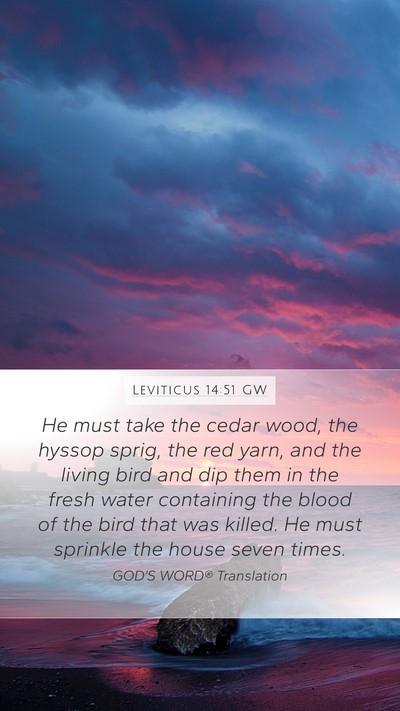 Leviticus 14:51 GW Bible Verse Image