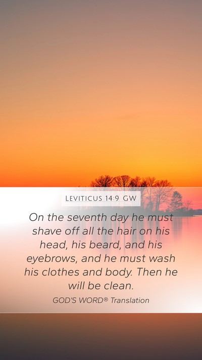 Leviticus 14:9 GW Bible Verse Image
