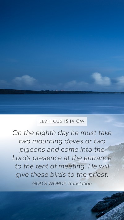Leviticus 15:14 GW Bible Verse Image