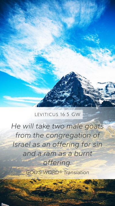Leviticus 16:5 GW Bible Verse Image