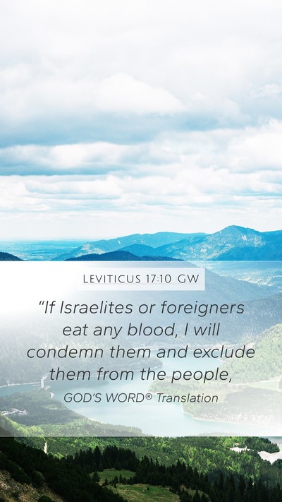 Leviticus 17:10 GW Bible Verse Image