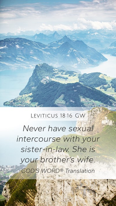 Leviticus 18:16 GW Bible Verse Image