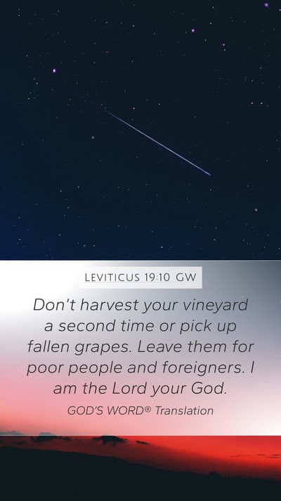 Leviticus 19:10 GW Bible Verse Image