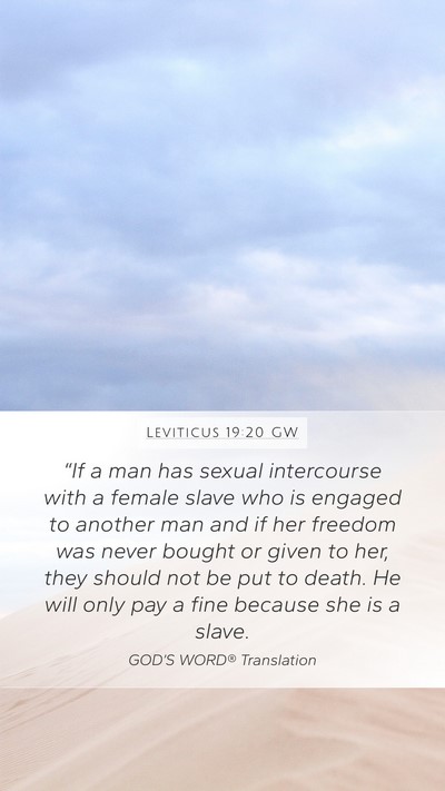 Leviticus 19:20 GW Bible Verse Image