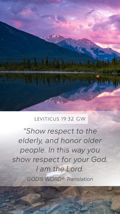 Leviticus 19:32 GW Bible Verse Image
