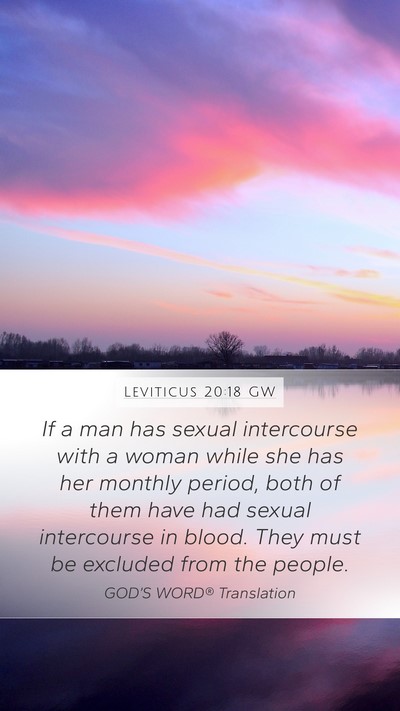 Leviticus 20:18 GW Bible Verse Image
