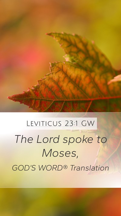 Leviticus 23:1 GW Bible Verse Image