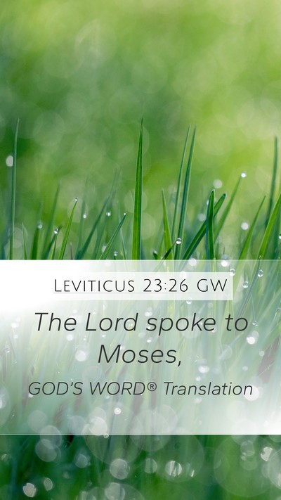 Leviticus 23:26 GW Bible Verse Image