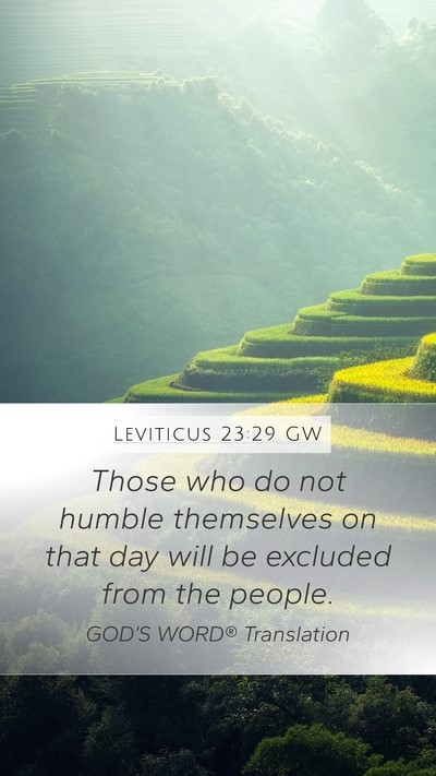 Leviticus 23:29 GW Bible Verse Image