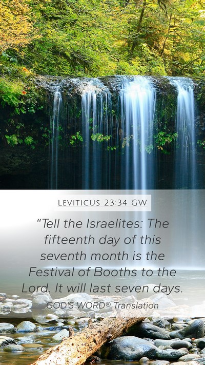 Leviticus 23:34 GW Bible Verse Image