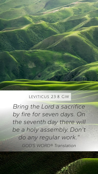 Leviticus 23:8 GW Bible Verse Image
