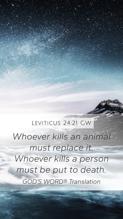 Leviticus 24:21 GW Bible Verse Image