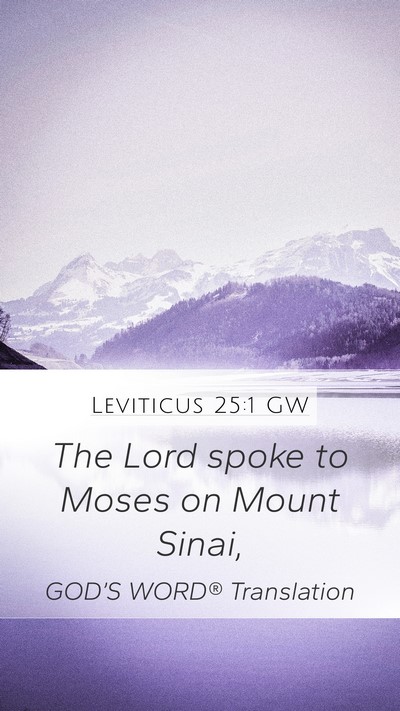 Leviticus 25:1 GW Bible Verse Image