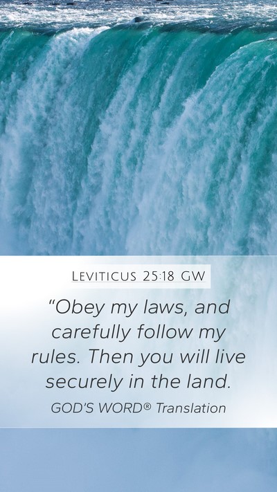 Leviticus 25:18 GW Bible Verse Image