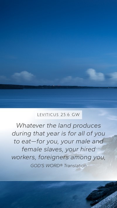 Leviticus 25:6 GW Bible Verse Image