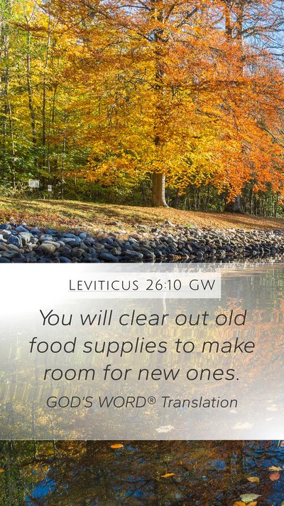 Leviticus 26:10 GW Bible Verse Image