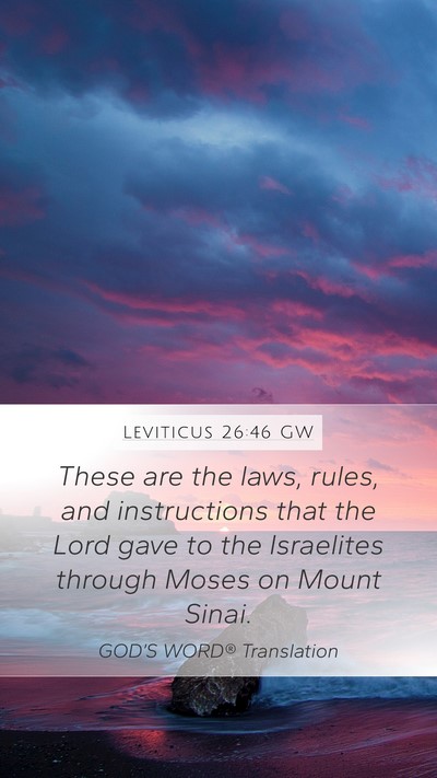 Leviticus 26:46 GW Bible Verse Image