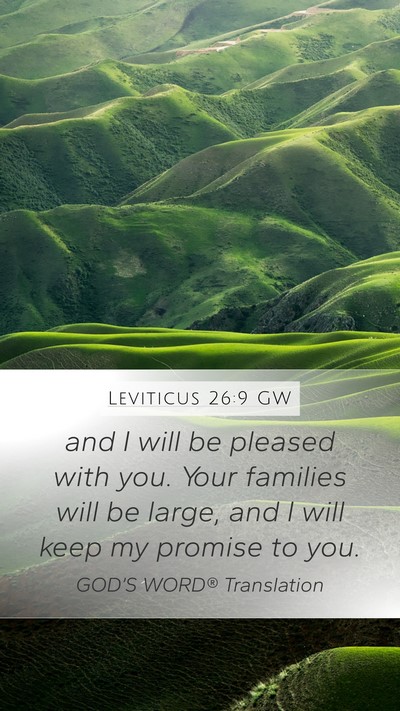 Leviticus 26:9 GW Bible Verse Image