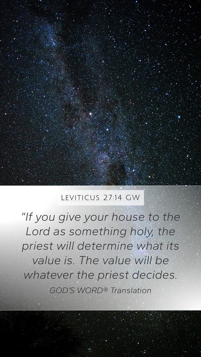 Leviticus 27:14 GW Bible Verse Image