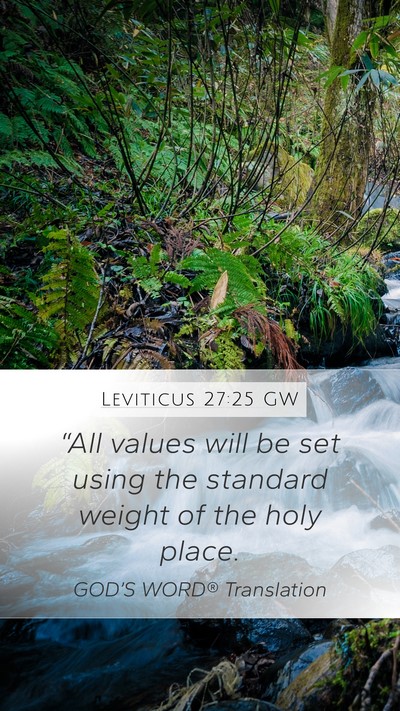 Leviticus 27:25 GW Bible Verse Image