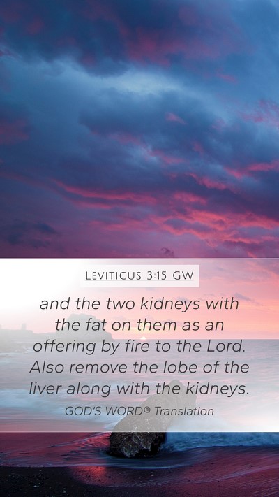 Leviticus 3:15 GW Bible Verse Image