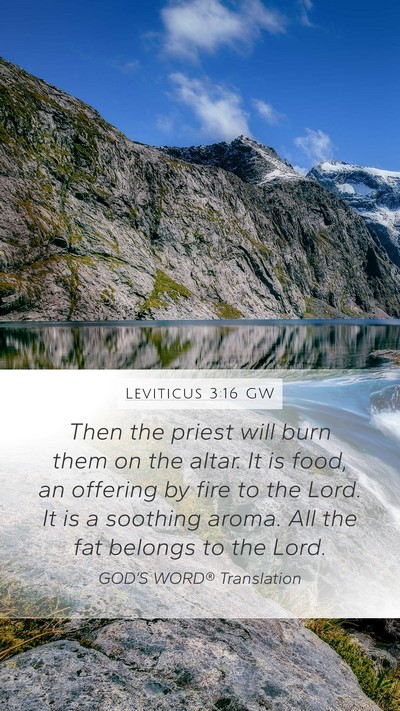 Leviticus 3:16 GW Bible Verse Image