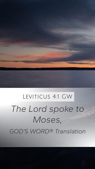 Leviticus 4:1 GW Bible Verse Image