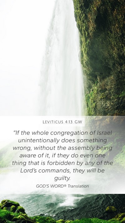 Leviticus 4:13 GW Bible Verse Image