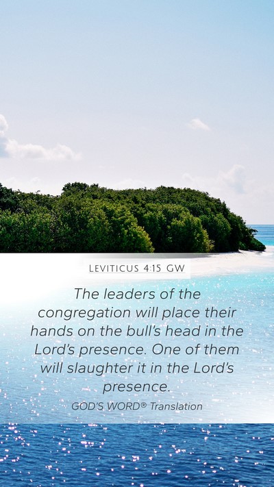 Leviticus 4:15 GW Bible Verse Image