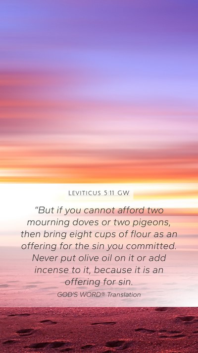Leviticus 5:11 GW Bible Verse Image
