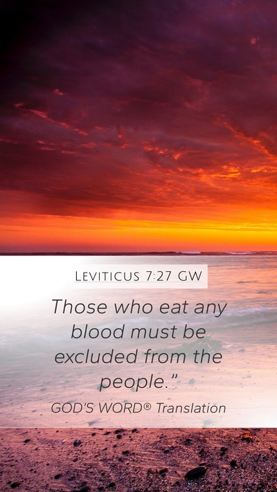 Leviticus 7:27 GW Bible Verse Image