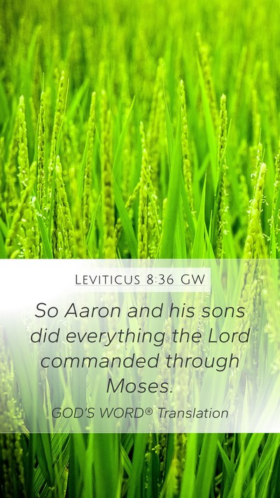 Leviticus 8:36 GW Bible Verse Image