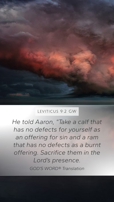 Leviticus 9:2 GW Bible Verse Image