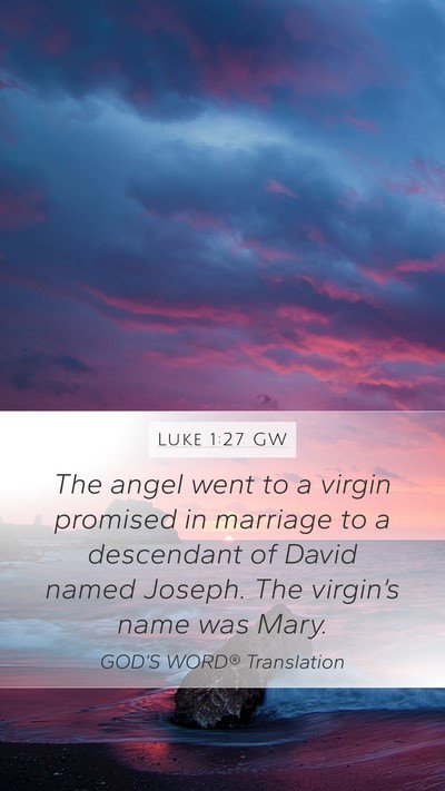 Luke 1:27 GW Bible Verse Image