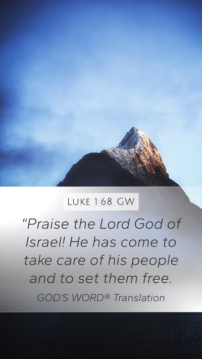Luke 1:68 GW Bible Verse Image