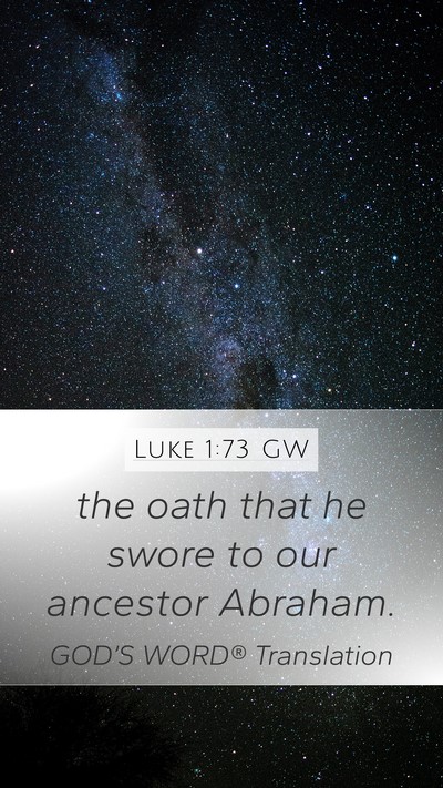 Luke 1:73 GW Bible Verse Image