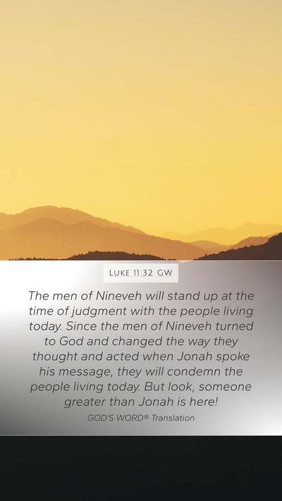 Luke 11:32 GW Bible Verse Image