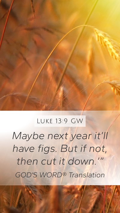 Luke 13:9 GW Bible Verse Image