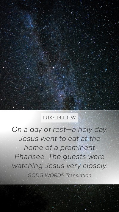 Luke 14:1 GW Bible Verse Image