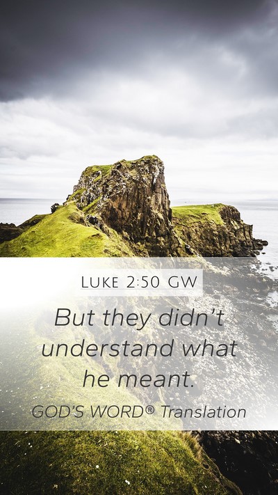 Luke 2:50 GW Bible Verse Image